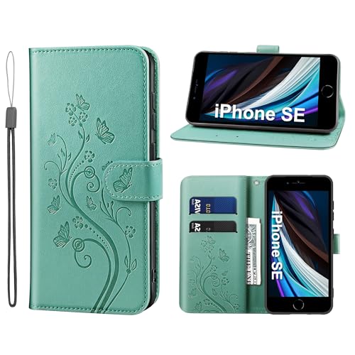 KRAFTCARE Handyhülle für iPhone SE 2020/2022 Hülle, für iPhone 8/7 Hülle mit Kartenfach Geld Slot Ständer Magnetic Closure, Flip Case Leder Schutzhülle Tasche Handyhülle für iPhone 8/7/SE Hülle,Grün KRAFTCARE Handyhülle für iPhone SE 2020/2022 Hülle, für iPhone 8/7 Hülle mit Kartenfach Geld Slot Ständer Magnetic Closure, Flip Case Leder Schutzhülle Tasche Handyhülle für iPhone 8/7/SE Hülle,Grün von KRAFTCARE