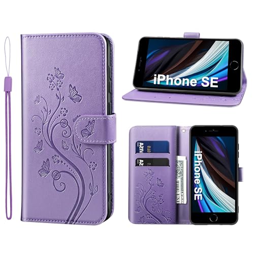 KRAFTCARE Handyhülle für iPhone SE 2020/2022 Hülle, für iPhone 8/7 Hülle mit Kartenfach Geld Slot Ständer Magnetic Closure, Flip Case Leder Schutzhülle Tasche Handyhülle für iPhone 8/7/SE Hülle,Lila KRAFTCARE Handyhülle für iPhone SE 2020/2022 Hülle, für iPhone 8/7 Hülle mit Kartenfach Geld Slot Ständer Magnetic Closure, Flip Case Leder Schutzhülle Tasche Handyhülle für iPhone 8/7/SE Hülle,Lila von KRAFTCARE