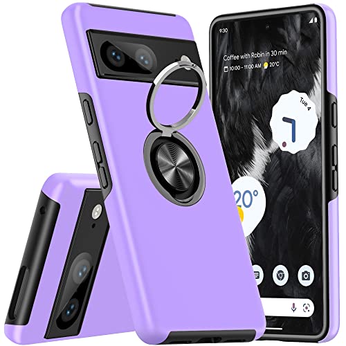 KRAFTCARE Hülle für Google Pixel 7, Handyhülle mit Eingebetteter 360° Grad Ring, Magnetische Schutzhülle TPU Stoßfest Cover Case für Google Pixel 7,Lila KRAFTCARE Hülle für Google Pixel 7, Handyhülle mit Eingebetteter 360° Grad Ring, Magnetische Schutzhülle TPU Stoßfest Cover Case für Google Pixel 7,Lila von KRAFTCARE