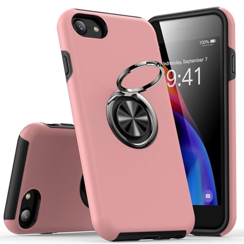 KRAFTCARE Schutzhülle für iPhone SE 2022 & 2020, iPhone 8 & 7, Hülle mit Ständerring, stoßfest, kratzfest, 360° Magnetring, Ständer, Handyhülle, Rosa KRAFTCARE Schutzhülle für iPhone SE 2022 & 2020, iPhone 8 & 7, Hülle mit Ständerring, stoßfest, kratzfest, 360° Magnetring, Ständer, Handyhülle, Rosa von KRAFTCARE