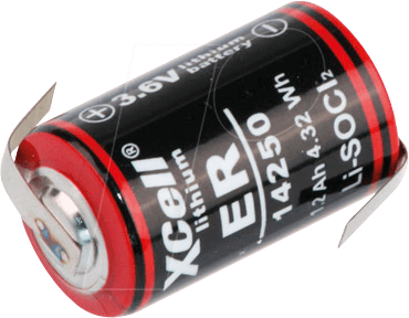 XCR14250 LFZ - Lithium Batterie, 1/2 AA, 1200 mAh, Z-Fahne, 1er-Pack von KRAFTMAX