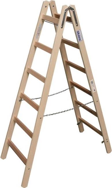 Holz Stufen-Doppelleiter Arbeitshöhe max. 3.25 m Echelle a double barreau (170088) von KRAUSE