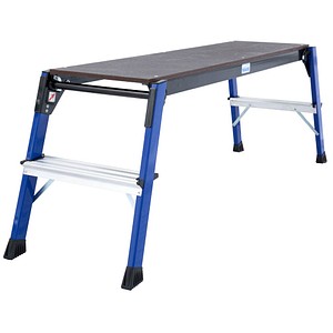 KRAUSE Arbeitsplattform MONTO StepTop blau 2 Stufen, H: 110,0 cm von KRAUSE