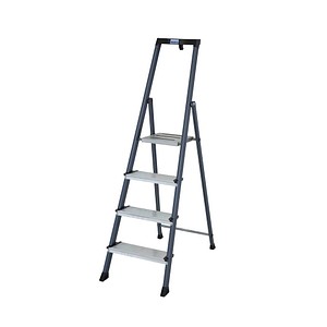 KRAUSE Haushaltsleiter Securo schwarz 4 Stufen, H: 160,0 cm KRAUSE Haushaltsleiter Securo schwarz 4 Stufen, H: 160,0 cm von KRAUSE