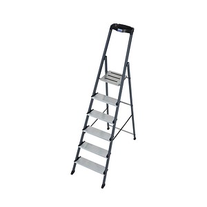 KRAUSE Haushaltsleiter Securo schwarz 6 Stufen, H: 210,0 cm KRAUSE Haushaltsleiter Securo schwarz 6 Stufen, H: 210,0 cm von KRAUSE