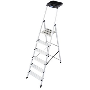 KRAUSE Stehleiter MONTO Secury mit Multi-Grip alu 6 Stufen, H: 210,0 cm von KRAUSE