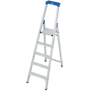 KRAUSE Stehleiter STABILO alu 5 Stufen, H: 200,0 cm von KRAUSE