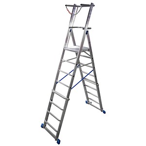 KRAUSE Podestleiter STABILO alu 8 Sprossen, H: 286,0 cm KRAUSE Podestleiter STABILO alu 8 Sprossen, H: 286,0 cm von KRAUSE