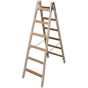 KRAUSE Stehleiter STABILO natur 2x 6 Sprossen, H: 175,0 cm KRAUSE Stehleiter STABILO natur 2x 6 Sprossen, H: 175,0 cm von KRAUSE