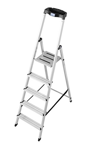 KRAUSE Stehleiter Safety, 5 Stufen, 126337 von KRAUSE