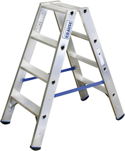 Krause 124722 Aluminium Treppe Arbeitshöhe (max.): 2.45m Silber DIN EN 131 5.5kg von KRAUSE