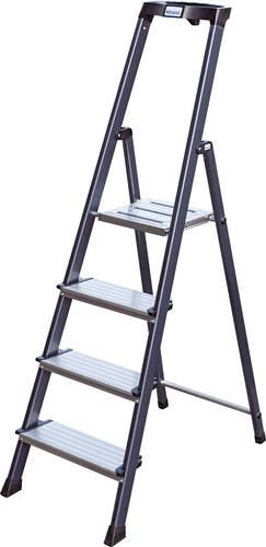 Krause 126429 Aluminium Stufen-Stehleiter Arbeitshöhe (max.): 2.85m Silber DIN EN 131 4.2kg von KRAUSE