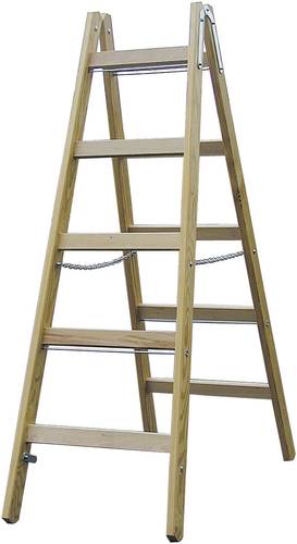 Krause 170088 Holz Stufen-Doppelleiter Arbeitshöhe (max.): 3.25m Holz DIN EN 131 8.5kg von KRAUSE