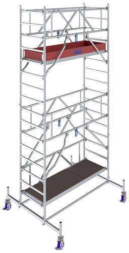 Krause 771032 FahrGerüst Aluminium Rollgerüst fahrbar Arbeitshöhe (max.): 5.40m Silber 139.5kg von KRAUSE
