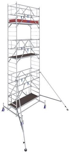 Krause 771056 FahrGerüst Aluminium Rollgerüst fahrbar Arbeitshöhe (max.): 7.40m Silber 193.5kg von KRAUSE