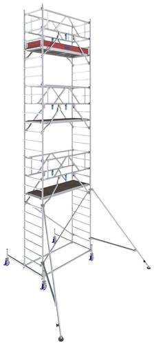 Krause 771063 FahrGerüst Aluminium Rollgerüst fahrbar Arbeitshöhe (max.): 8.40m Silber 201kg von KRAUSE