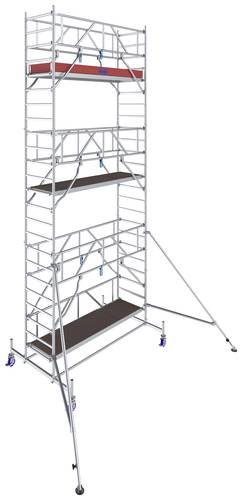 Krause 772053 FahrGerüst Aluminium Rollgerüst fahrbar Arbeitshöhe (max.): 7.40m Silber 212.5kg von KRAUSE