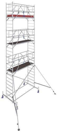 Krause 772060 FahrGerüst Aluminium Rollgerüst fahrbar Arbeitshöhe (max.): 8.40m Silber 221.5kg von KRAUSE