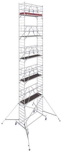 Krause 772107 FahrGerüst Aluminium Rollgerüst fahrbar Arbeitshöhe (max.): 12.40m Silber 327kg von KRAUSE
