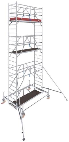 Krause 774040 FahrGerüst Aluminium Rollgerüst fahrbar Arbeitshöhe (max.): 7.50m Silber 229kg von KRAUSE