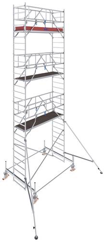 Krause 774057 FahrGerüst Aluminium Rollgerüst fahrbar Arbeitshöhe (max.): 8.50m Silber 237.5kg von KRAUSE