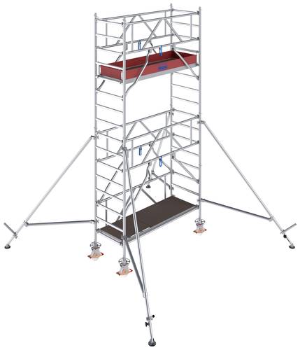 Krause 776020 FahrGerüst Aluminium Rollgerüst fahrbar Arbeitshöhe (max.): 5.30m Silber 153kg von KRAUSE