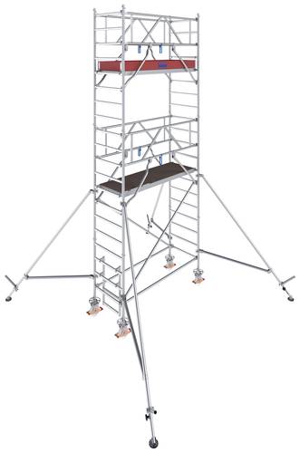 Krause 776037 FahrGerüst Aluminium Rollgerüst fahrbar Arbeitshöhe (max.): 6.30m Silber 163.5kg von KRAUSE