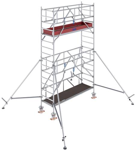 Krause 777027 FahrGerüst Aluminium Rollgerüst fahrbar Arbeitshöhe (max.): 5.30m Silber 166.5kg von KRAUSE