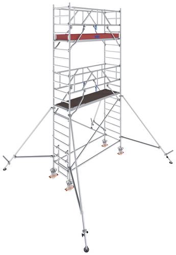 Krause 777034 FahrGerüst Aluminium Rollgerüst fahrbar Arbeitshöhe (max.): 6.30m Silber 179kg von KRAUSE