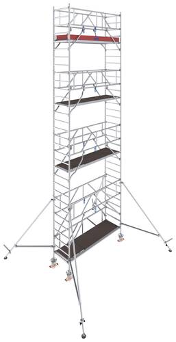 Krause 777065 FahrGerüst Aluminium Rollgerüst fahrbar Arbeitshöhe (max.): 9.30m Silber 259kg von KRAUSE