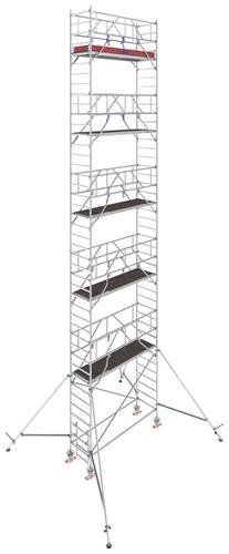 Krause 777096 FahrGerüst Aluminium Rollgerüst fahrbar Arbeitshöhe (max.): 12.30m Silber 322kg von KRAUSE