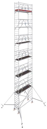 Krause 777119 FahrGerüst Aluminium Rollgerüst fahrbar Arbeitshöhe (max.): 14.30m Silber 368.5kg von KRAUSE