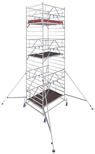 Krause 781055 FahrGerüst Aluminium Rollgerüst fahrbar Arbeitshöhe (max.): 7.40m Silber 282.5kg von KRAUSE