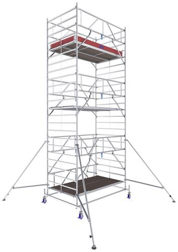 Krause 782052 FahrGerüst Aluminium Rollgerüst fahrbar Arbeitshöhe (max.): 7.40m Silber 310.5kg von KRAUSE