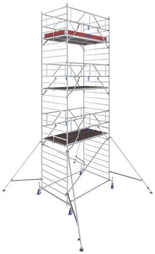 Krause 782069 FahrGerüst Aluminium Rollgerüst fahrbar Arbeitshöhe (max.): 8.40m Silber 323.5kg von KRAUSE