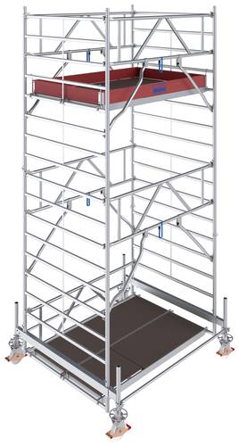 Krause 783028 FahrGerüst Aluminium Rollgerüst fahrbar Arbeitshöhe (max.): 5.50m Silber 208kg von KRAUSE