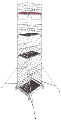 Krause 783066 FahrGerüst Aluminium Rollgerüst fahrbar Arbeitshöhe (max.): 9.50m Silber 362kg von KRAUSE