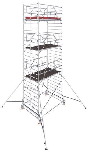 Krause 784056 FahrGerüst Aluminium Rollgerüst fahrbar Arbeitshöhe (max.): 8.50m Silber 340kg von KRAUSE