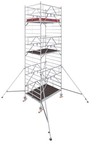 Krause 786043 FahrGerüst Aluminium Rollgerüst fahrbar Arbeitshöhe (max.): 7.30m Silber 264kg von KRAUSE