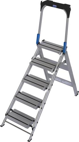 Krause 810328 Aluminium Treppe klappbar Arbeitshöhe (max.): 3m Silber 13.2kg von KRAUSE