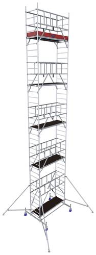 Krause 940186 FahrGerüst Aluminium Rollgerüst fahrbar Arbeitshöhe (max.): 11.30m Silber 237kg von KRAUSE