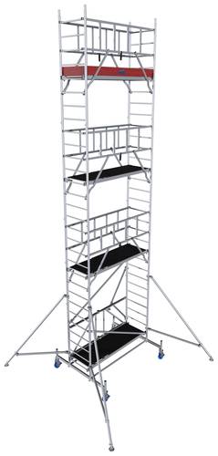 Krause 942166 FahrGerüst Aluminium Faltgerüst fahrbar, faltbar Arbeitshöhe (max.): 8.80m Silber 1 von KRAUSE