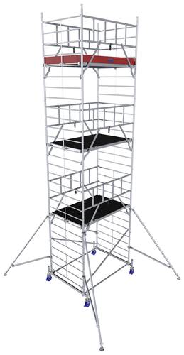 Krause 945150 FahrGerüst Aluminium Rollgerüst fahrbar Arbeitshöhe (max.): 8.30m Silber 237.90kg von KRAUSE