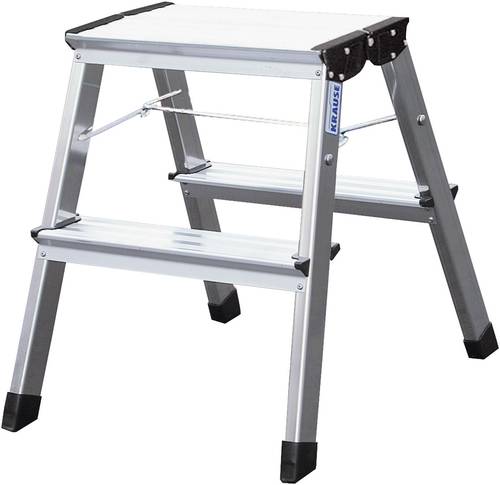 Krause MONTO Treppy 130013 Aluminium Montagetritt klappbar Arbeitshöhe (max.): 2.45m Silber 2kg von KRAUSE