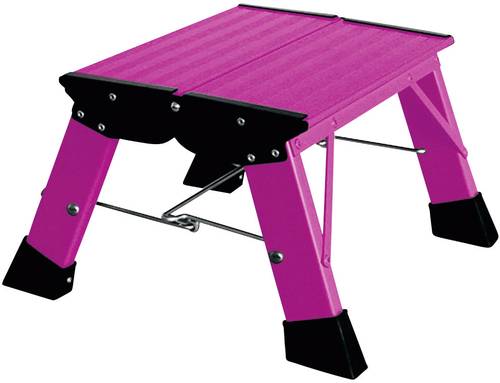 Krause Treppy PlusLine 130358 Aluminium Doppel-Klapptritt klappbar Arbeitshöhe (max.): 2.20m Pink 1 von KRAUSE