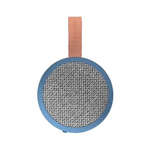 KREAFUNK aGO II Fabric, tragbarer Bluetooth 5.1 – Lautsprecher, True Wireless Stereo, bis zu 25 Stunden Wiedergabezeit, River Blue von KREAFUNK