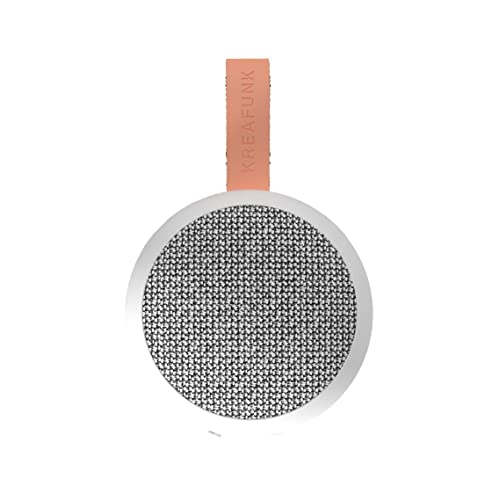 KREAFUNK aGO II Fabric, tragbarer Bluetooth 5.1 – Lautsprecher, True Wireless Stereo, bis zu 25 Stunden Wiedergabezeit, White von KREAFUNK