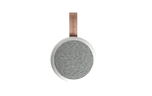 KREAFUNK aGO II Fabric, tragbarer Bluetooth 5.1 – Lautsprecher, True Wireless Stereo, bis zu 25 Stunden Wiedergabezeit, White von KREAFUNK