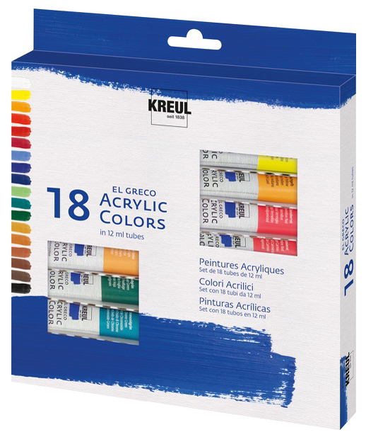 KREUL Acrylfarbe el Greco, 12 ml, 18er-Set von KREUL