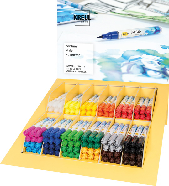 KREUL Aqua Paint Marker SOLO Goya, Thekendisplay von KREUL